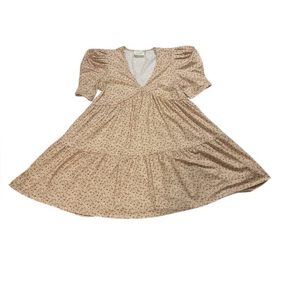 Tuckernuck Hyacinth House Womens XS Ditsy Floral Puff Sleeve Tiered Mini Dress - Picture 2 of 8